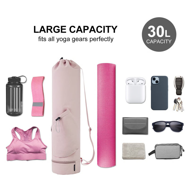 Yoga Mat Bag with Water Bottle Pocket & Wet Storage Multi-Functional Carrier for Gym, Pilates & Fitness
