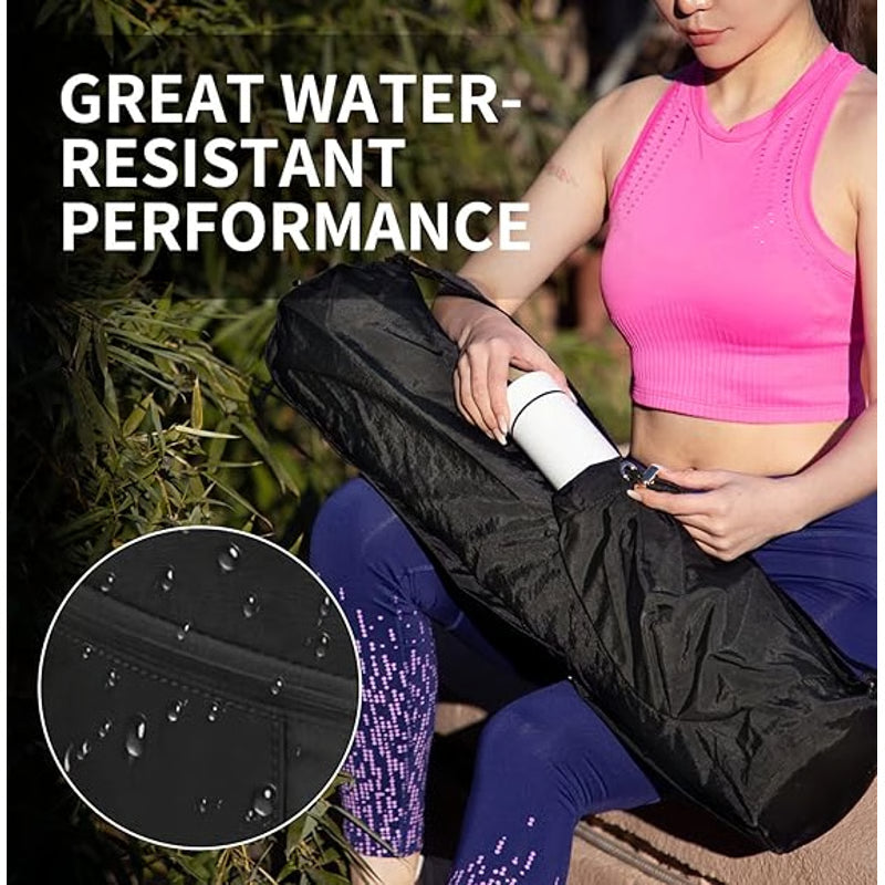 Yoga Mat Bag with Water Bottle Pocket & Wet Storage Multi-Functional Carrier for Gym, Pilates & Fitness