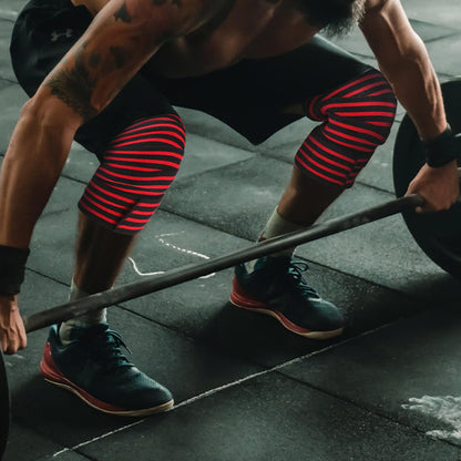 Knee Braces, Professional Wrap Knee Pads, Weight Lifting, Squats, Compression Straps, Fitness Strength Exercises