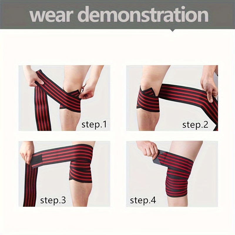 Knee Braces, Professional Wrap Knee Pads, Weight Lifting, Squats, Compression Straps, Fitness Strength Exercises