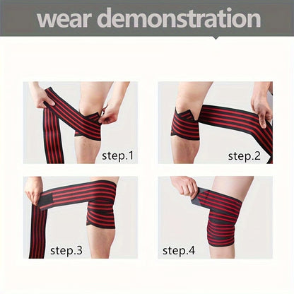 Knee Braces, Professional Wrap Knee Pads, Weight Lifting, Squats, Compression Straps, Fitness Strength Exercises