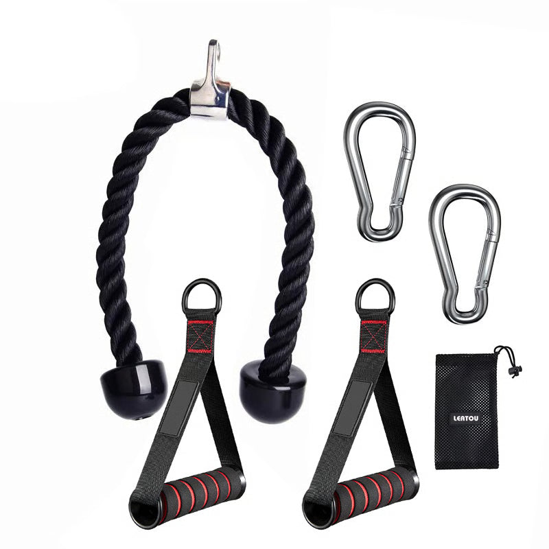 Fitness Tension Rope Triceps Lowering Rope Face Pull Handles Push Set For Back Shoulder Triceps Gym Accessories