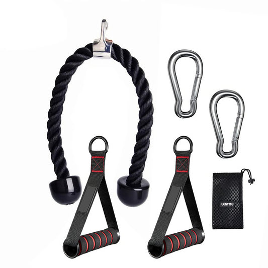 Fitness Tension Rope Triceps Lowering Rope Face Pull Handles Push Set For Back Shoulder Triceps Gym Accessories